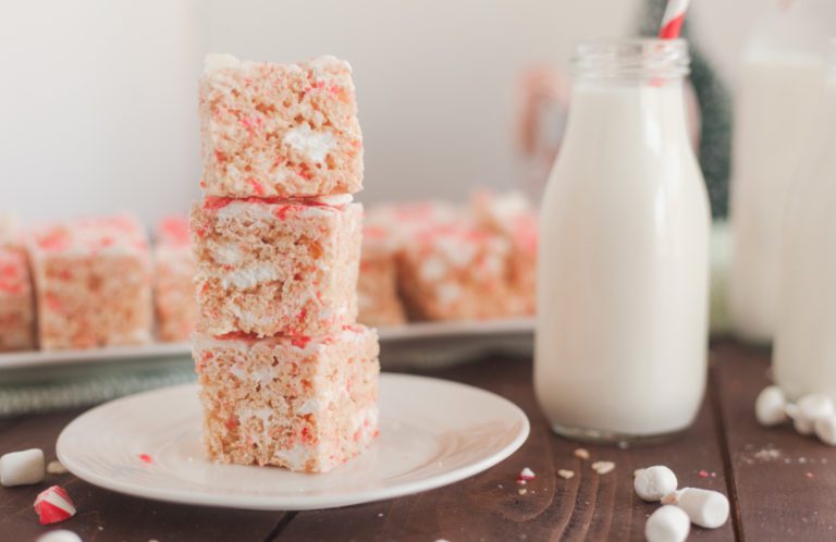 Peppermint Rice Krispie Treats