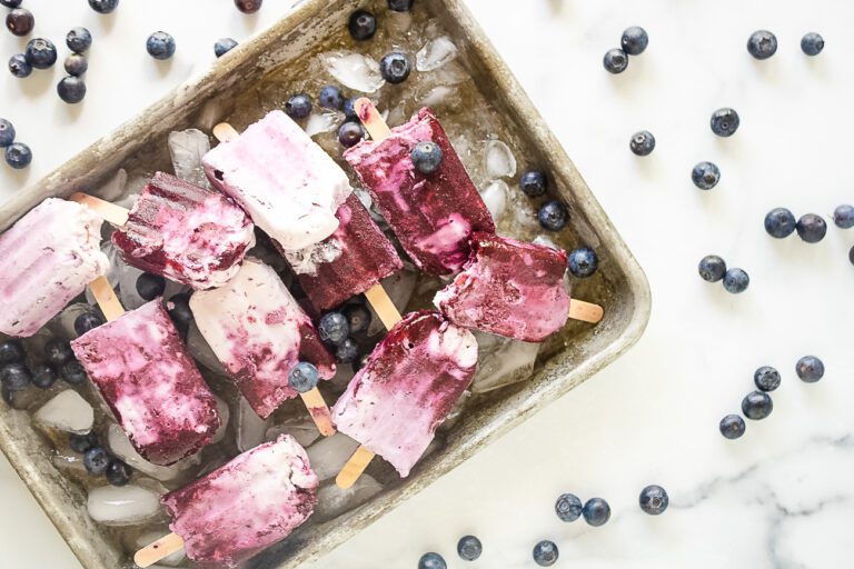 Blueberry Cheesecake Popsicles
