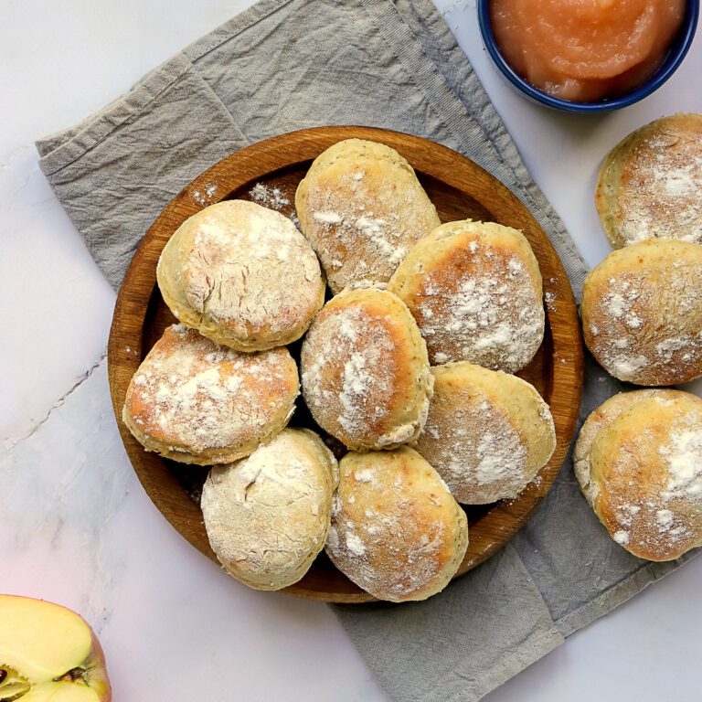 Homemade biscuits made with applesauce