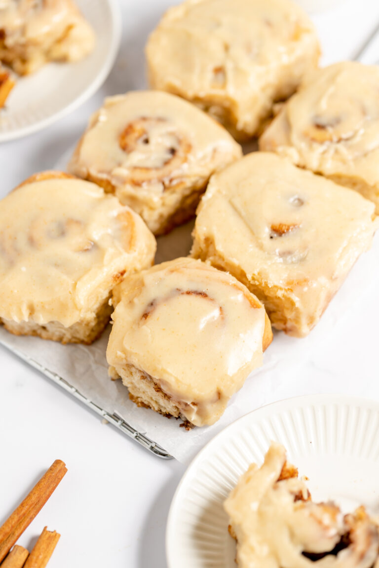Cinnamon Rolls made bakery style with browned butter