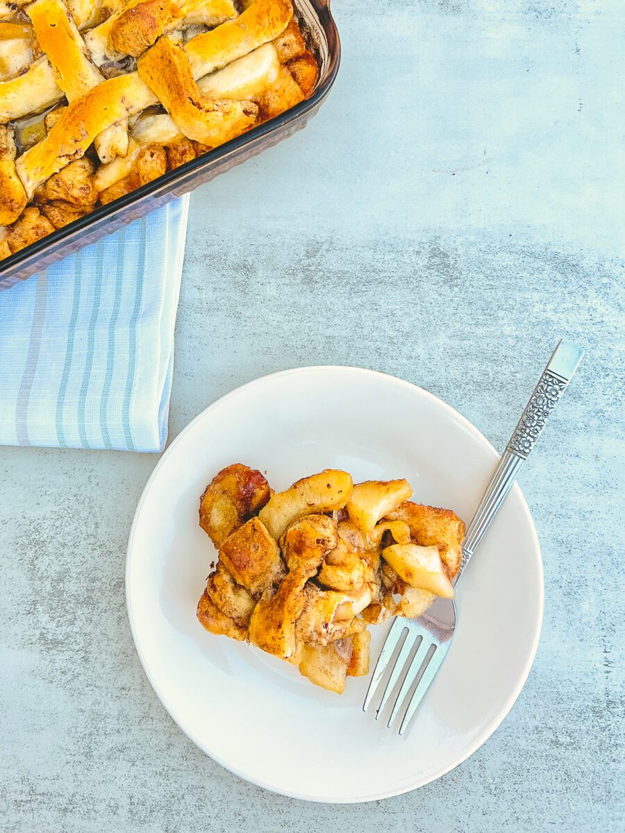 Cinnamon Rolls made with apple pie filling