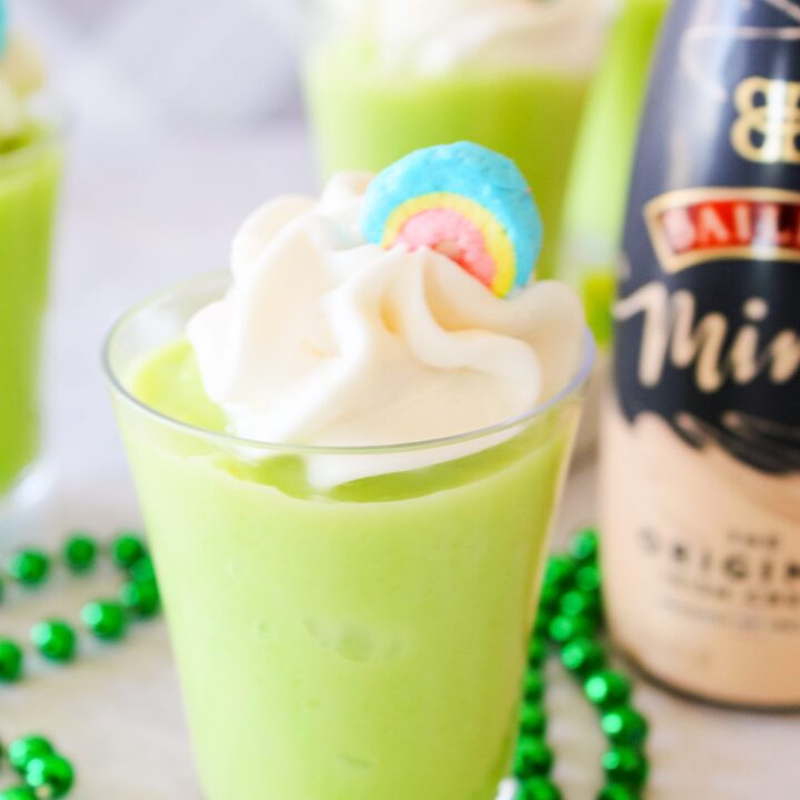 Shot Glasses- with Lucky Charms Pudding Jello Shots inside