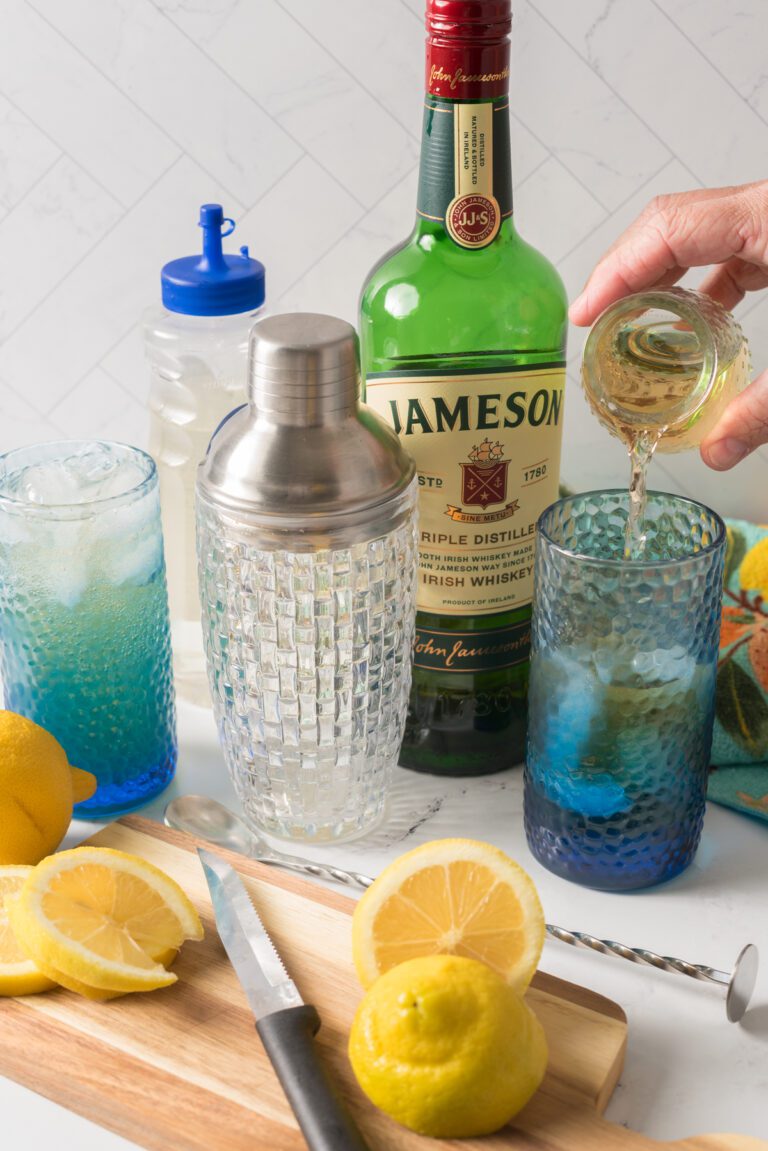 A collection of mixers used to make classic irish cocktails