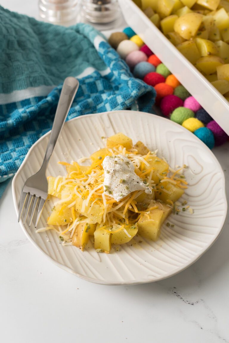 Potatoes baked in the microwave- Yukon Gold Potatoes