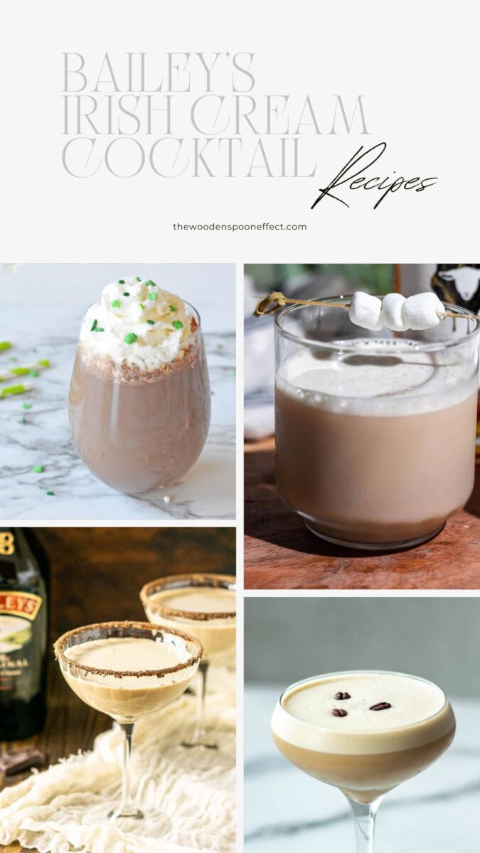 photos of different Baileys irish cream cocktails