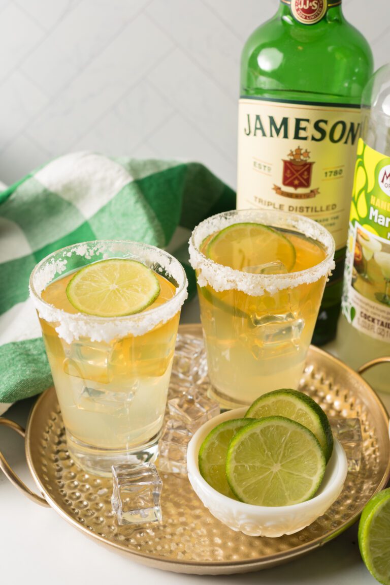 Easy Margarita made with Jameson Whiskey and Margarita Mixer