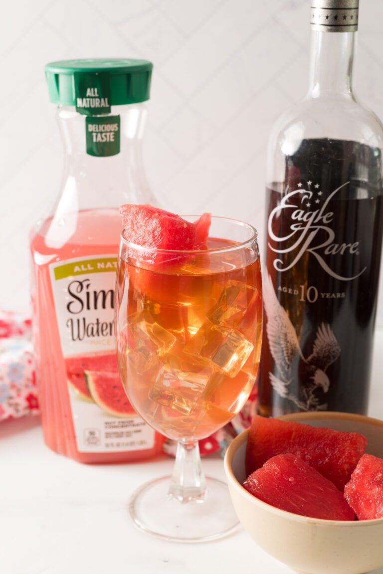 Classic Arnold Palmer Cocktail made with Sweet Iced Tea, Watermelon Lemonade and Bourbon