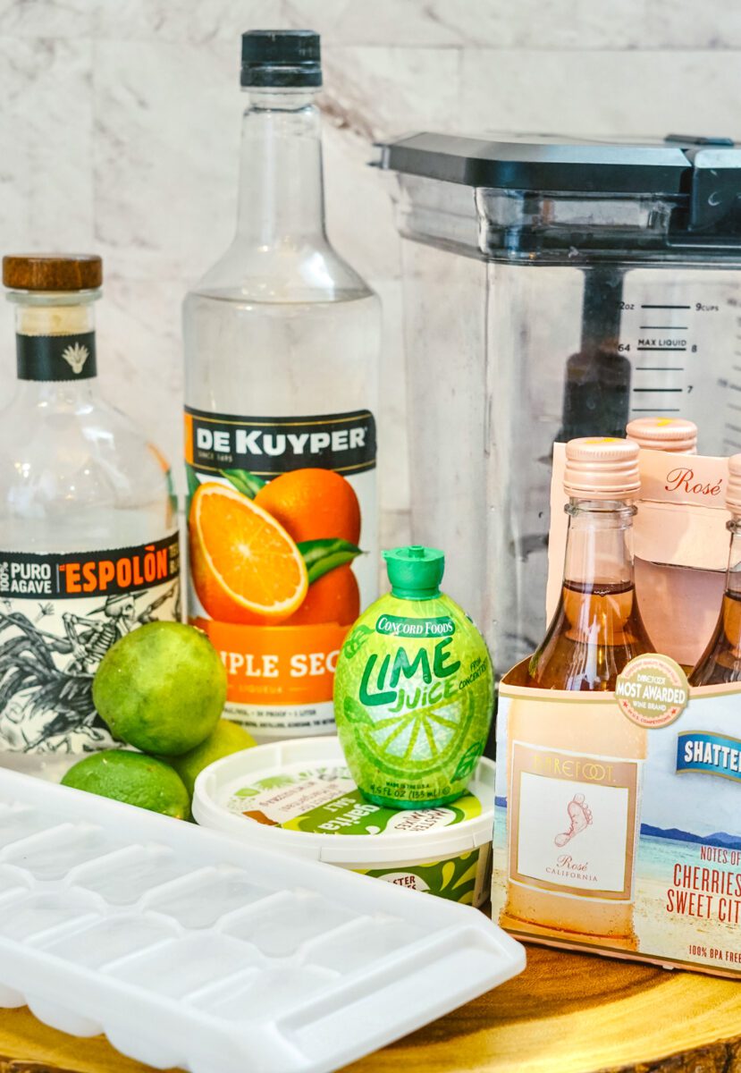tequila, triple sec & lime juice to mix with ice