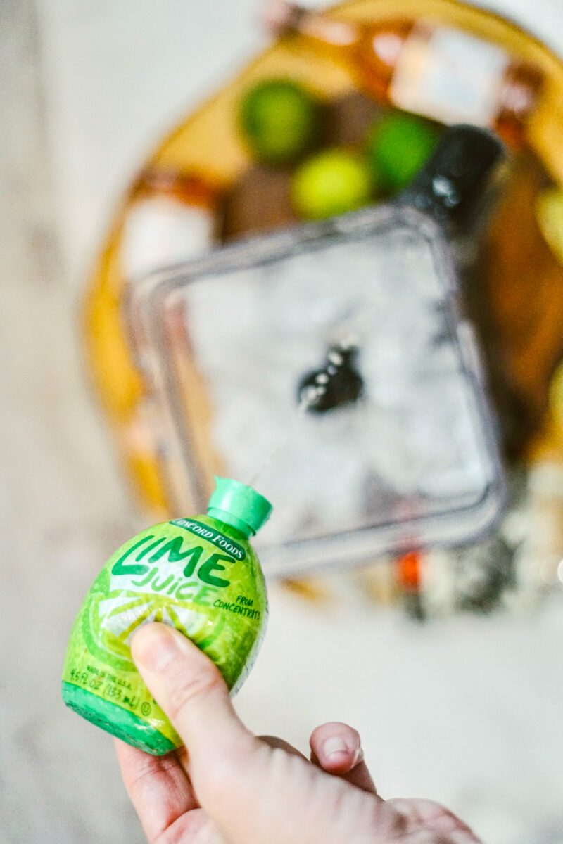 add lime water to make refreshing frozen margarita
