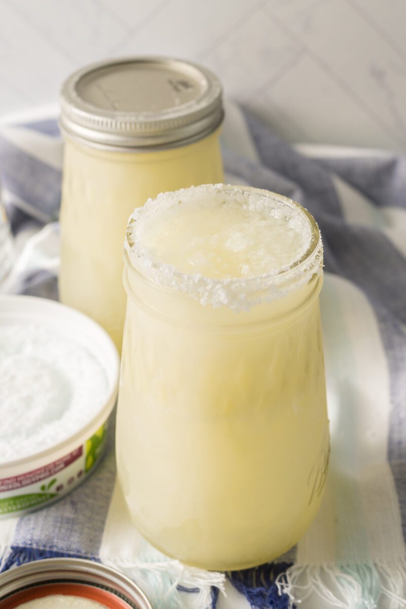 alcohol keeps them from freezing to a hard solid state