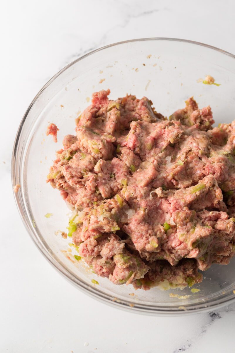 Mix lightly with your hands until loosely combined