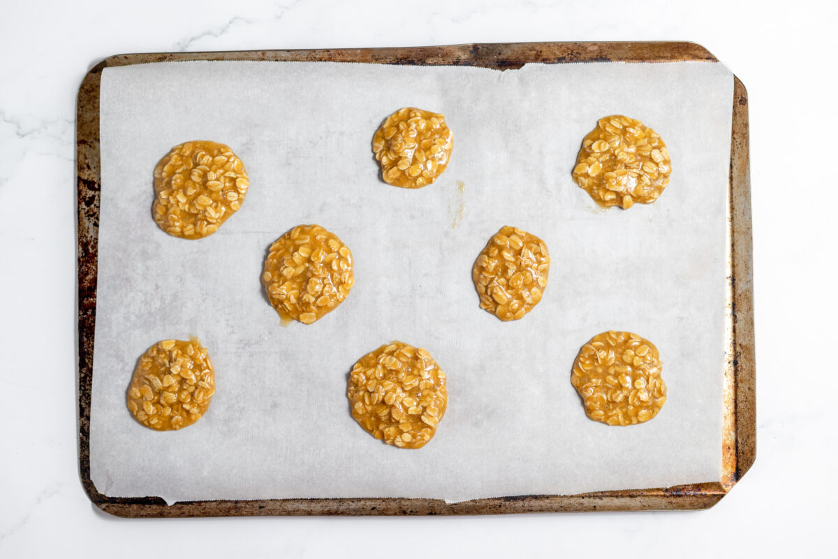Scoop by the tablespoon onto parchment-lined baking sheets