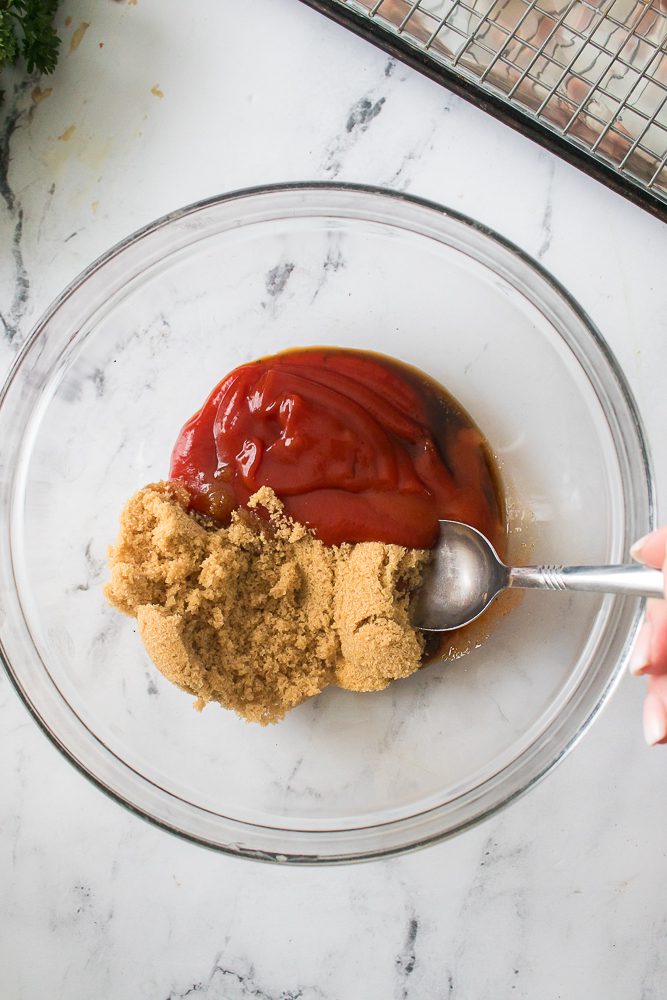 Prepare the sauce for the meatloaf
