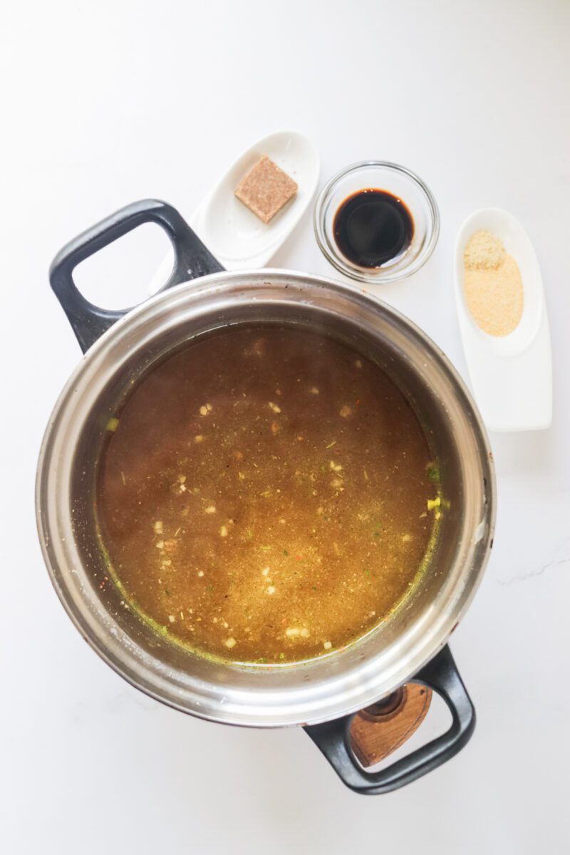 Put in under the heat and let it boil