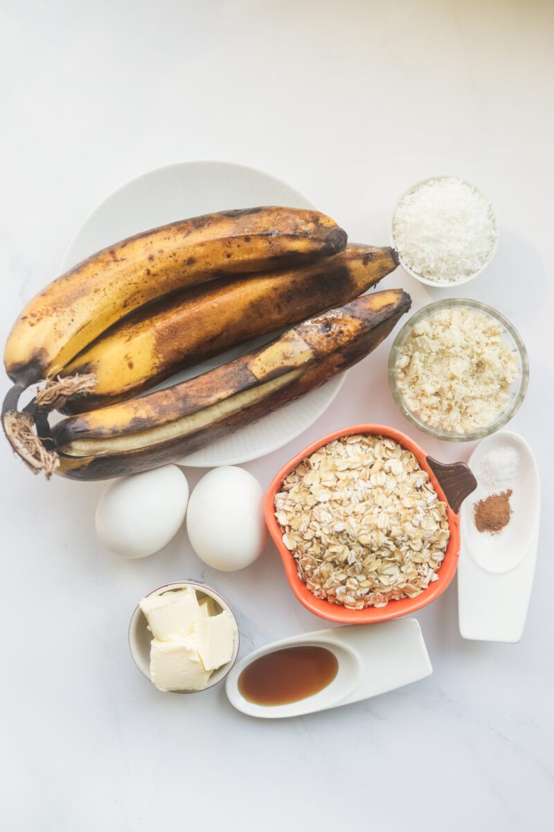 Set all the ingredients to make quaker oatmeal cookies
