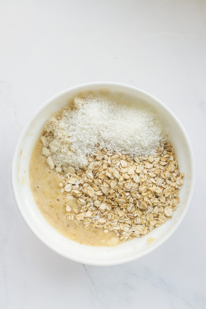 mix the ingredients to make the cookie dough