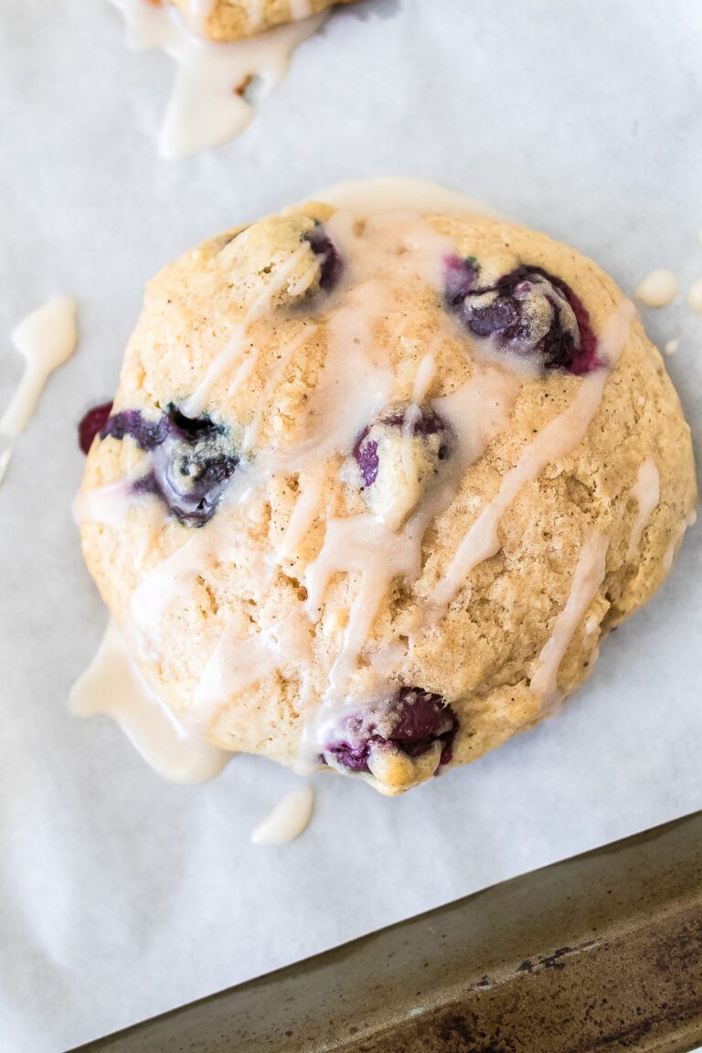 Biscuits made from scratch with fresh blueberries