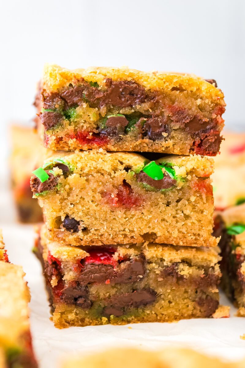 Easy Cookie Bars with M&Ms | The Wooden Spoon Effect