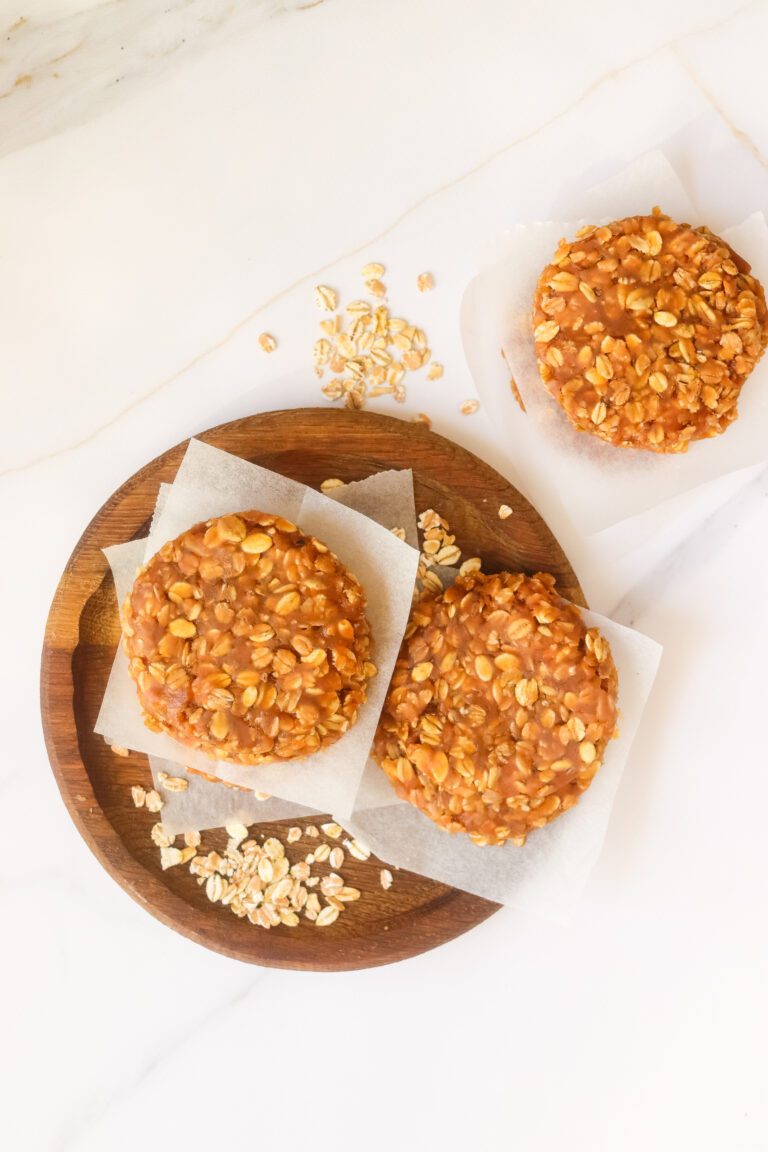 No Bake Cookies made with peanut butter and oatmeal