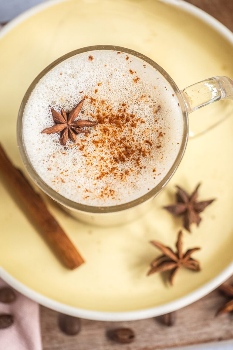 Chai Latte in glass cup