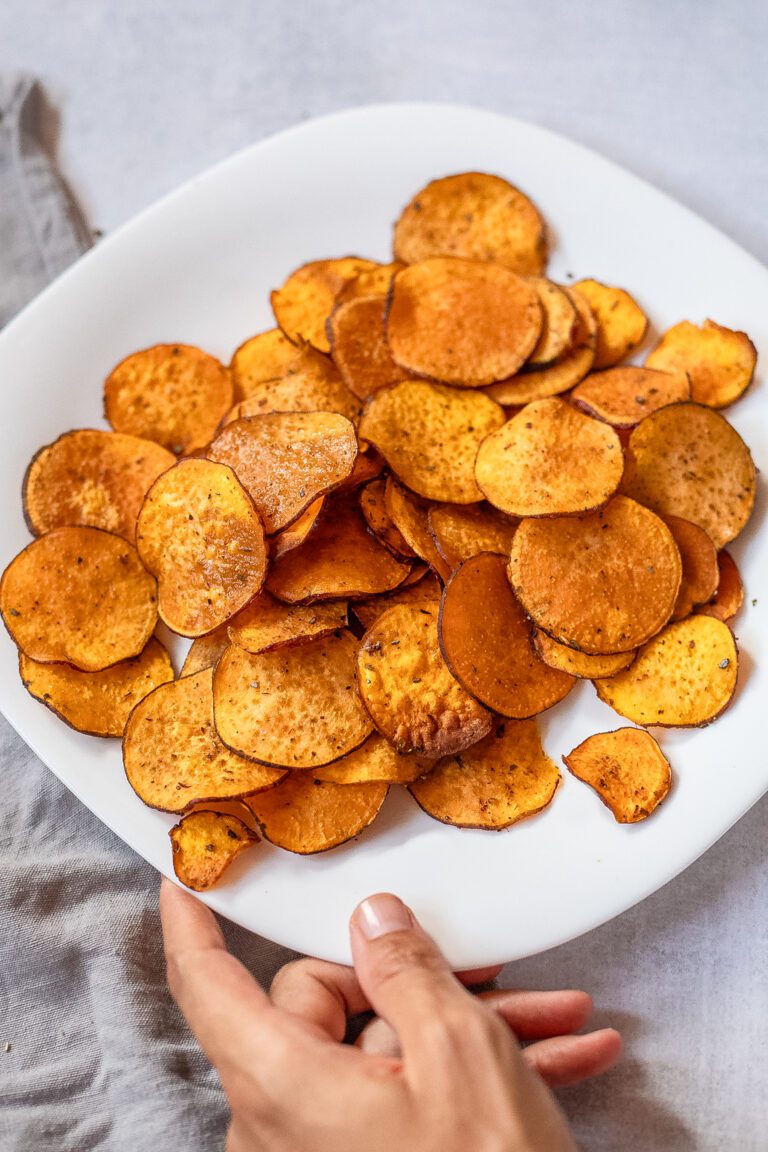Easy Sweet potato chips made in the oven