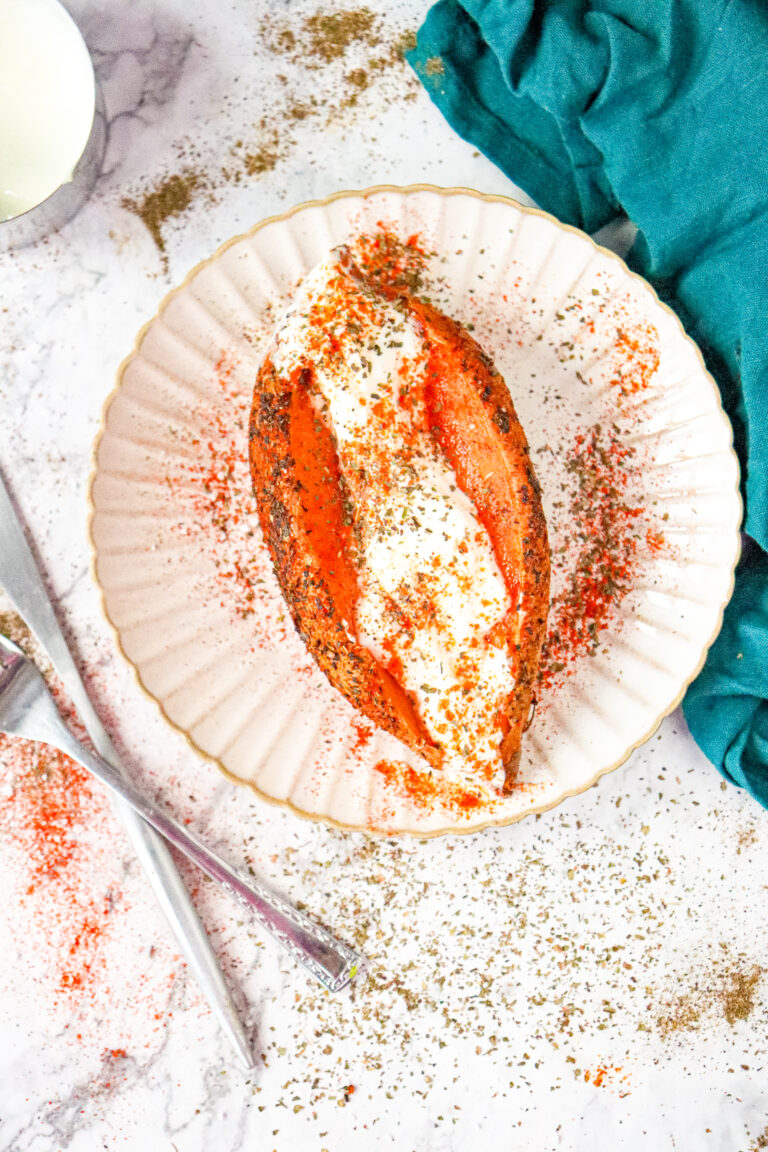 The perfect sweet potato made in the air fryer