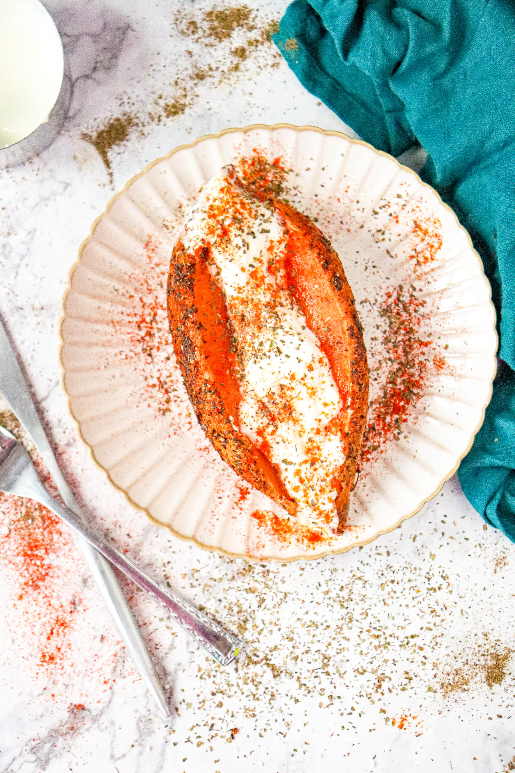 The perfect sweet potato made in the air fryer