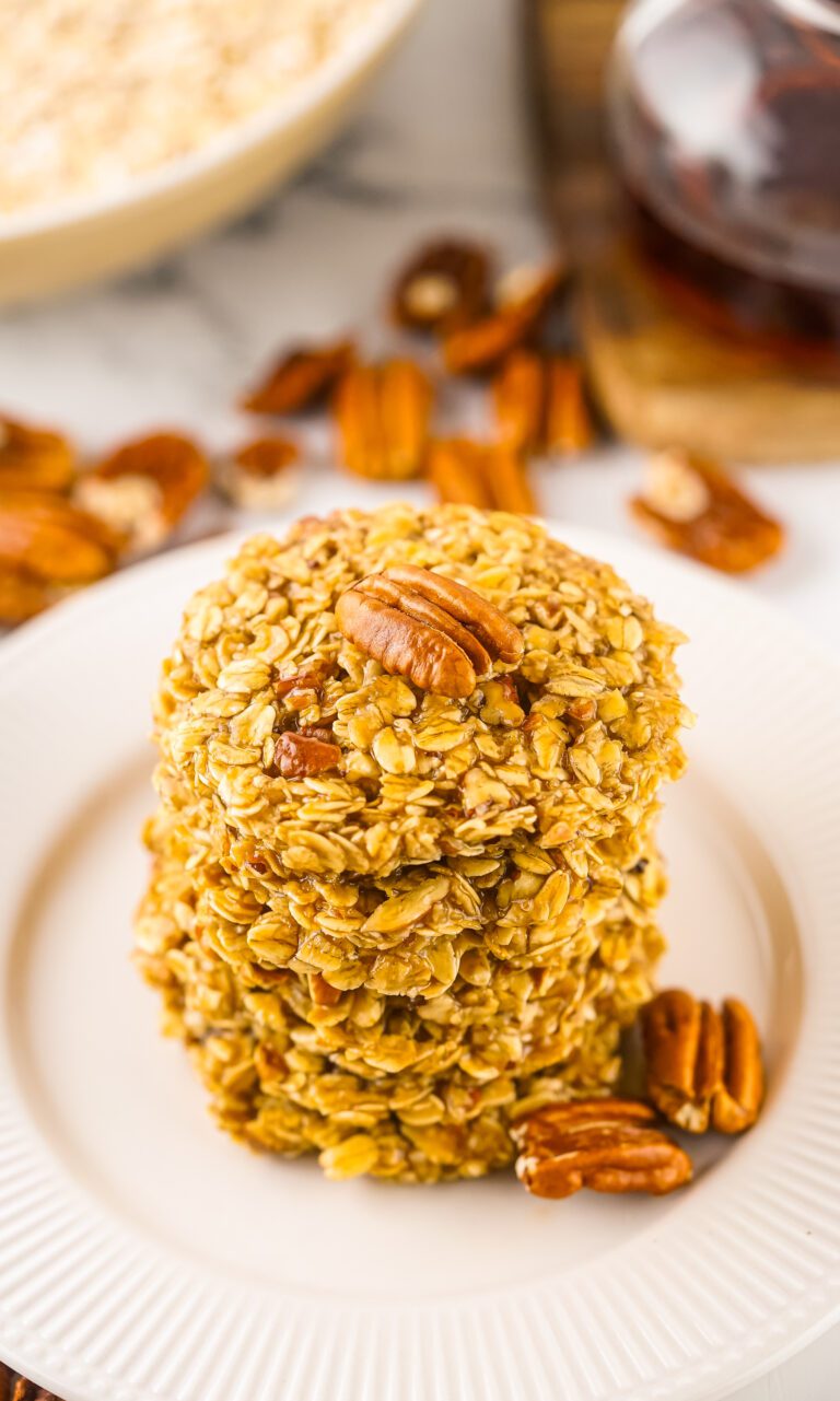Easy cookie recipe made with maple syrup, old-fashioned oats, and butter